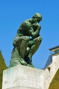 photo of the thinker statue