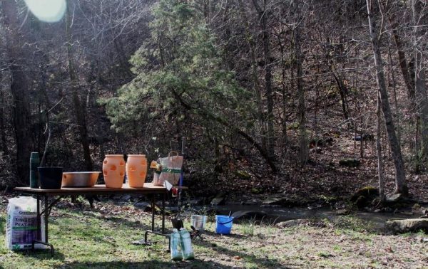 Wild Ozark potting table