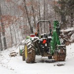 tractor in snow