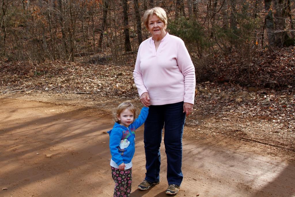 So sweet. Karter and my mom.