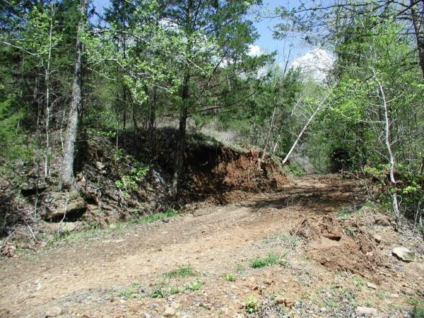 After day one of working on clearing the landslide.