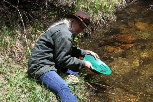 Maybe an idle artist, but not necessarily an idle person, lol. Me trying my hand at panning for gold in the Rockies.