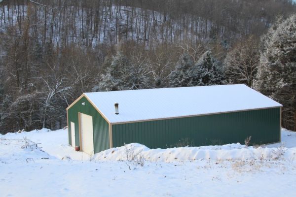 The first good snow for the shop.