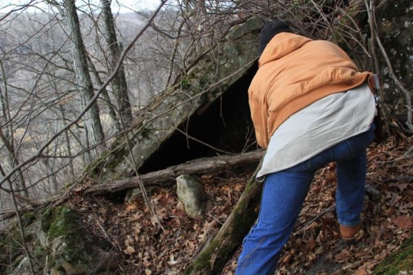 Rob seems to particularly like looking in the nooks where critters like bears and bobcats could be sleeping.