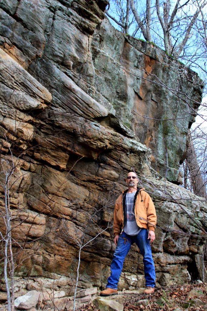 Rob standing on the ledge of one of the walls. Helps to give you an idea for size context.