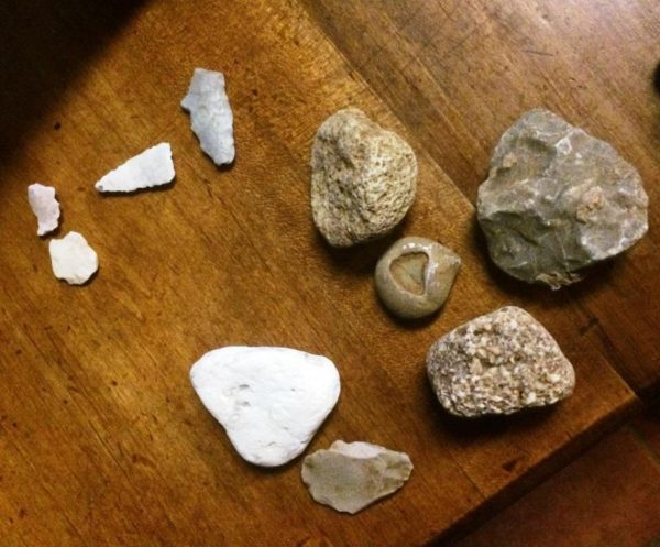 Rob has so much self restraint. But he finds the arrowheads and I don't. These are all the rocks he brought home. Except he carried my big one on the way out after I was tired.