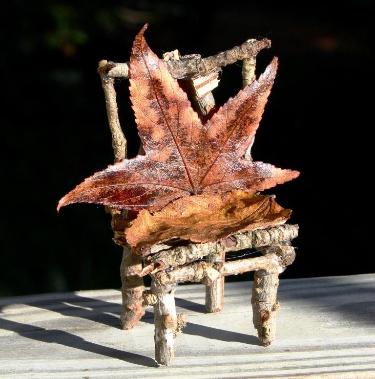 A wood folk chair.