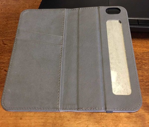 Inside view of the iPhone wallet from RedBubble.