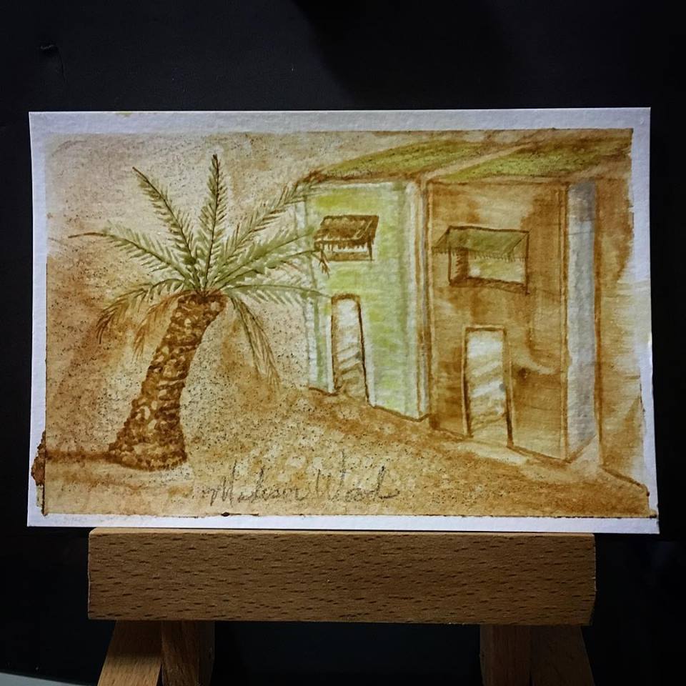 My first watercolor painting. Apartments in Doha, Qatar.