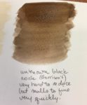 Brown paint from the hard rock.