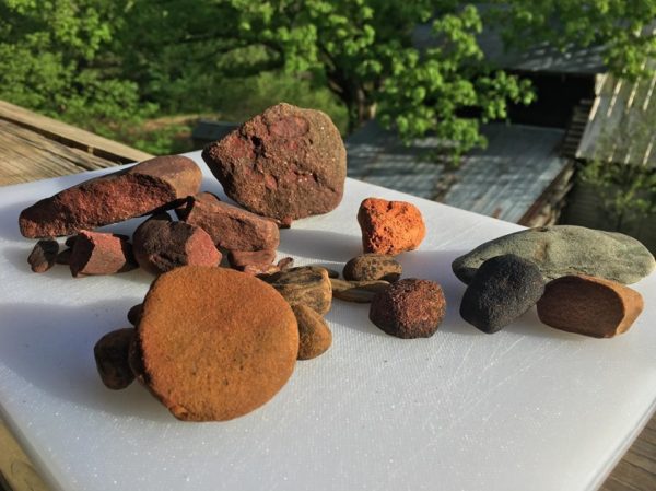 She delivers in spades. Rocks after the rains that I'll use for pigments.