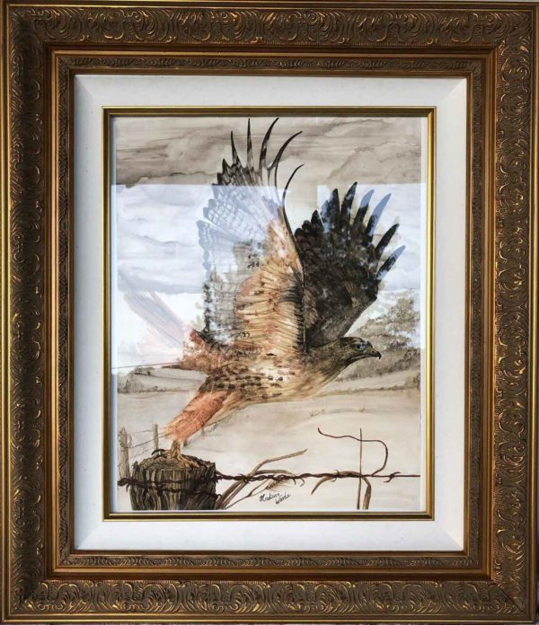 Destination Unknown is currently framed behind conservation acrylic.