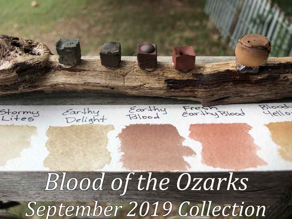 Closeup of the Blood of the Ozarks collection from Wild Ozark Paleo Paints.