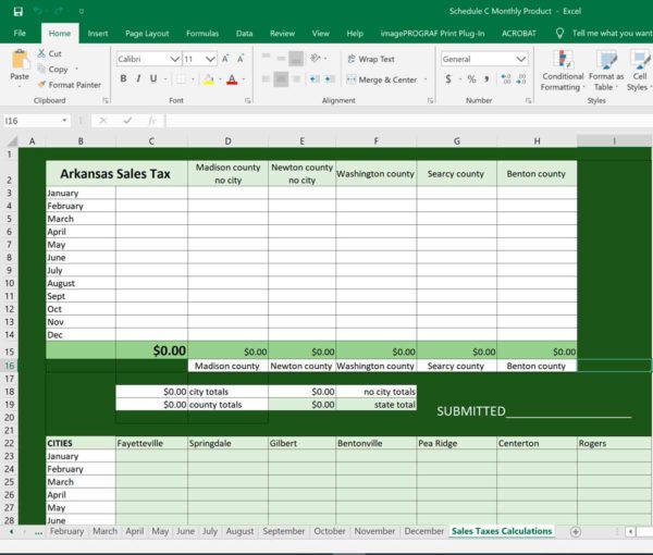 arkansas sales tax worksheet