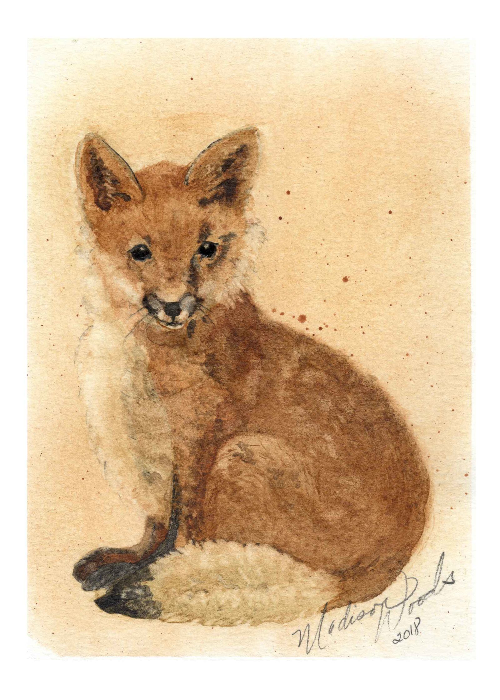 "Little Rascal" in Ozark pigments, available as prints. The original is sold.