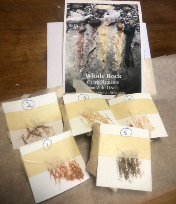 Individually packaged Wild Ozark whole pigment rocks.