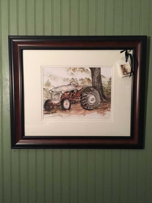 Most of my art admittedly is found in the houses of my family. This tractor was my grandfather's, and my dad gave it to me.