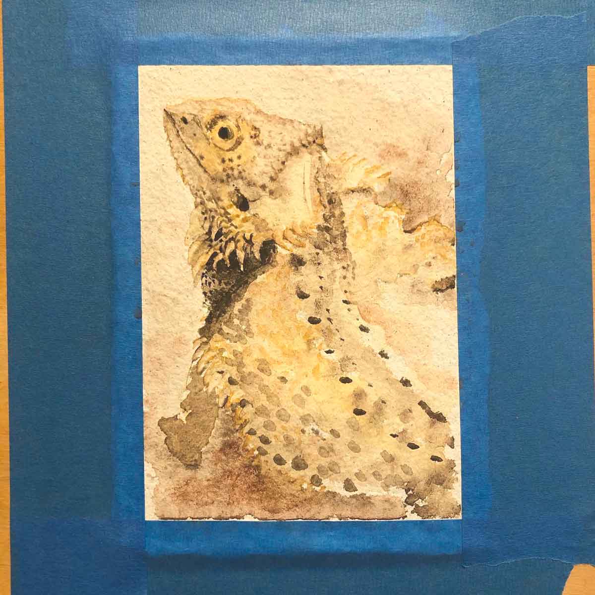 A Bearded Dragon in Ozark Pigments | Painting Process | Wild Ozark™