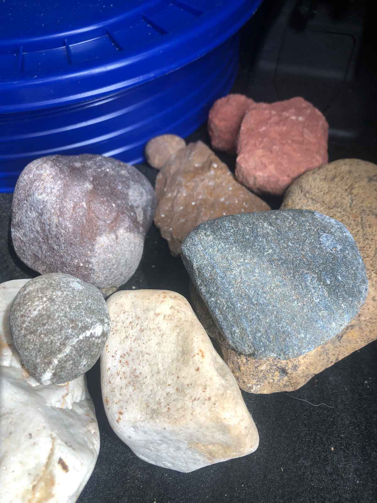 The rocks I hope to use for making paints.