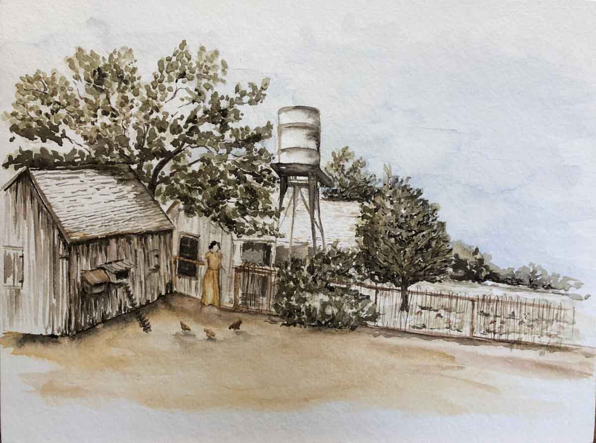 Weesatche, Texas | Another Farmstead Painting