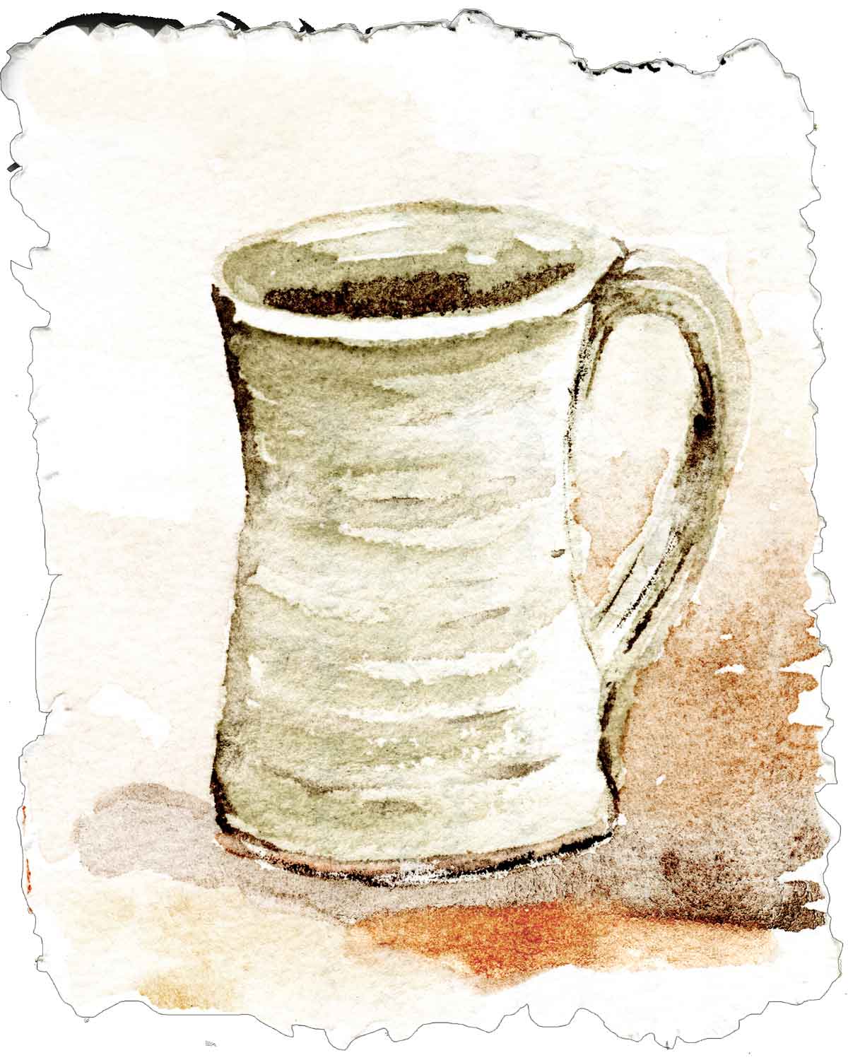 My favorite mug, first in the Coffeetime collection. I painted this one before the painting marathon began.