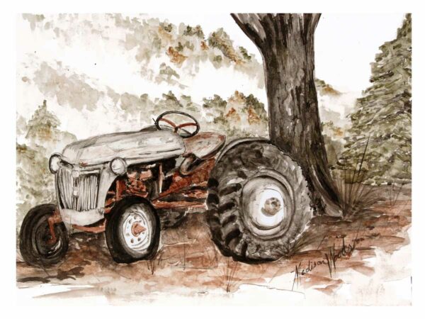 A Simpler Time, featuring Madison's antique 8N Ford tractor.