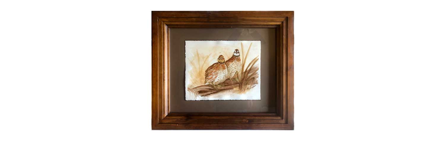 Painting a Pair of Bobwhite Quail