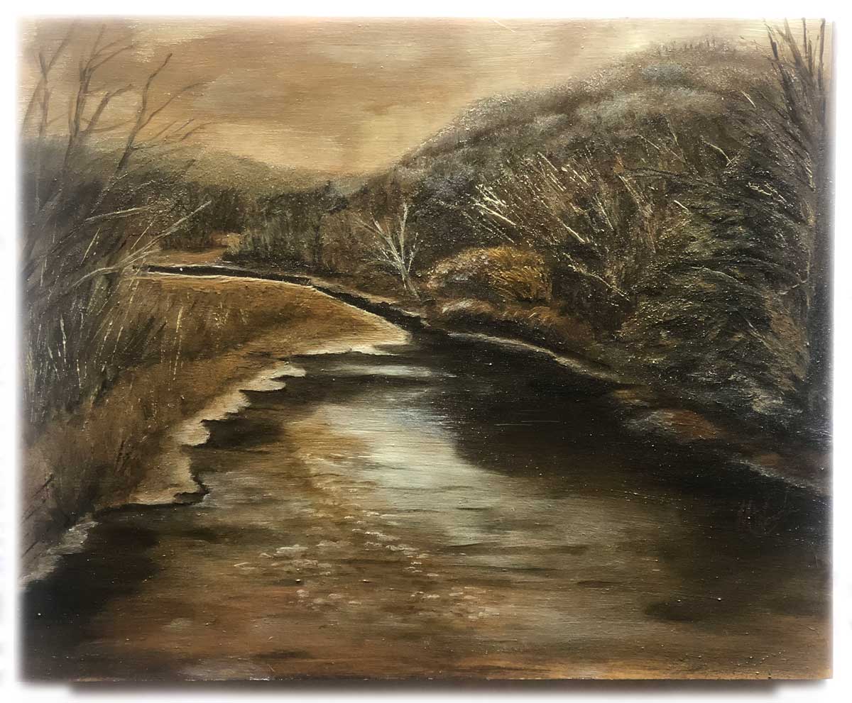 Kings River in Winter | Ozark pigments in oil