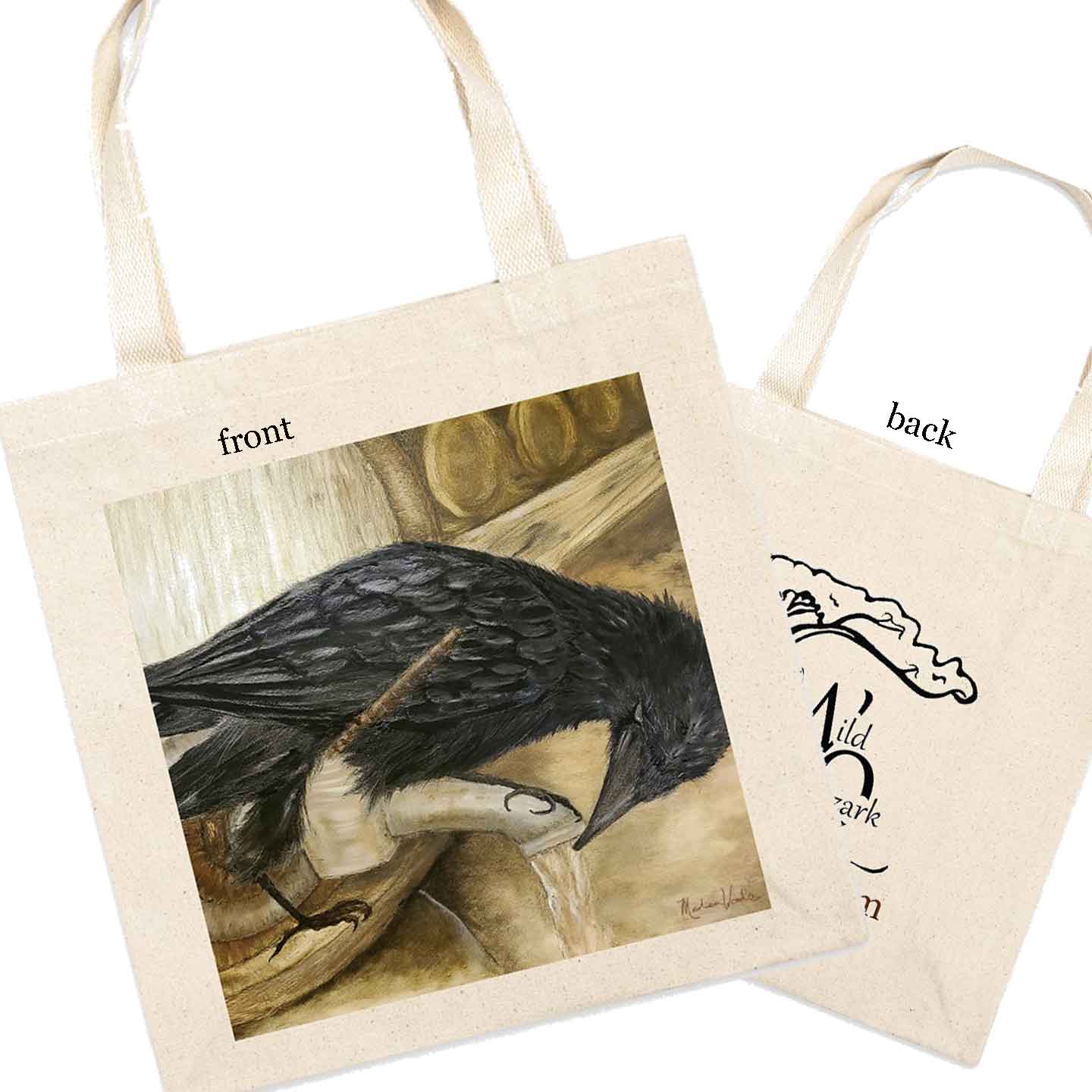 Canvas Shopping Bag with my Raven Art