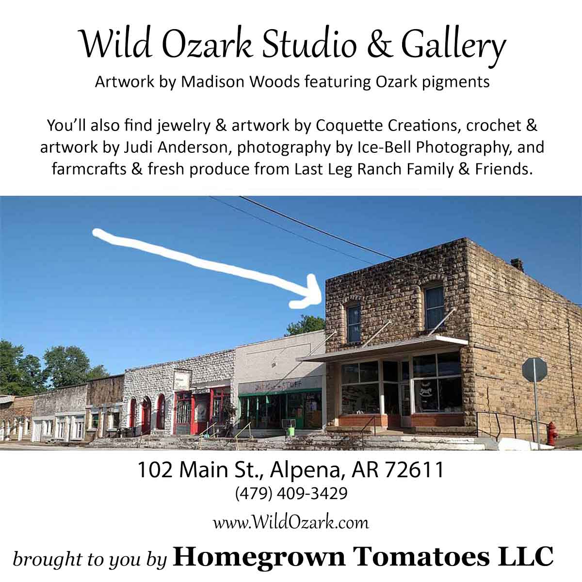 The new Wild Ozark studio location in Alpena, Arkansas.