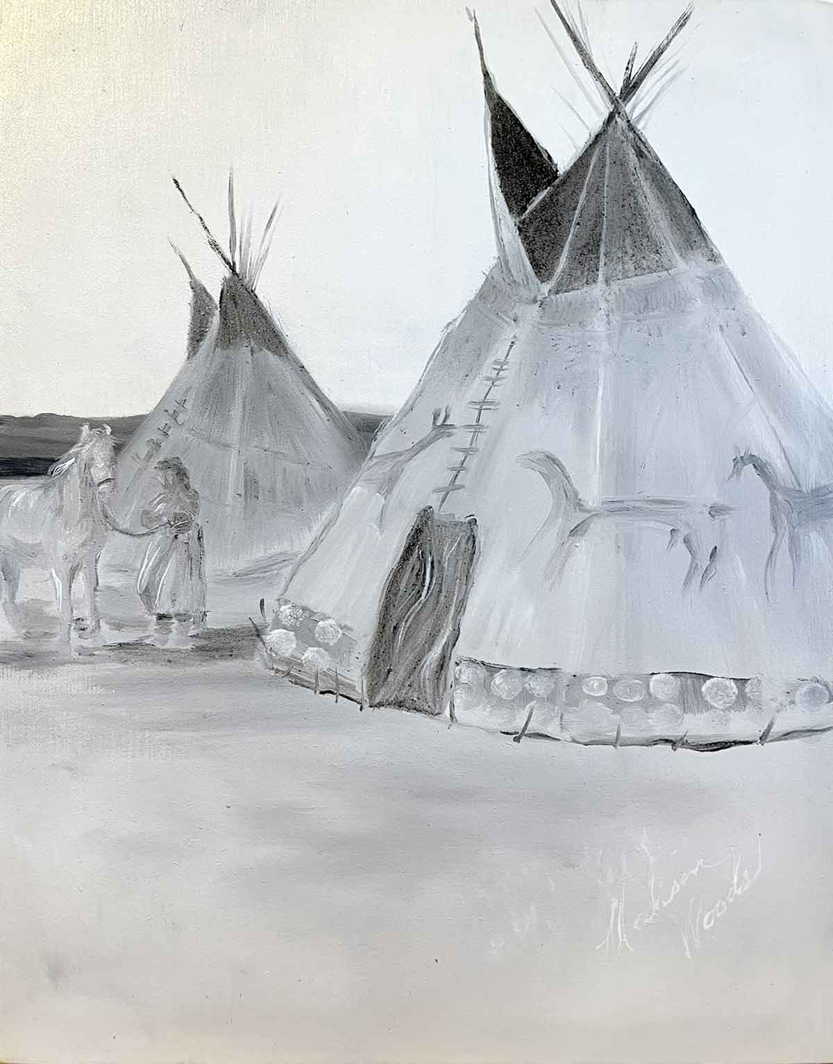 A Tipi Painting for Karter