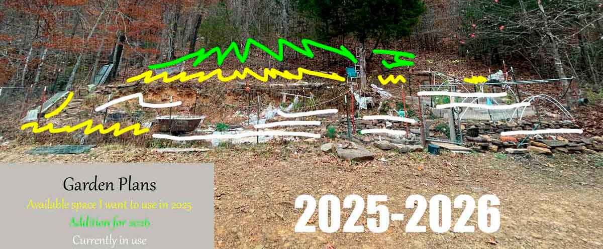 Caulking the Chimney & Terraced Garden Path